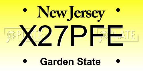 X27PFE New Jersey License Plate