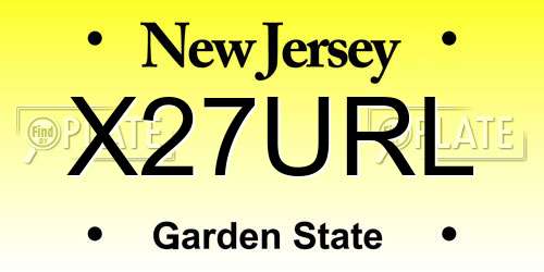 X27URL New Jersey License Plate