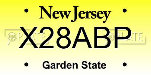 X28ABP New Jersey License Plate