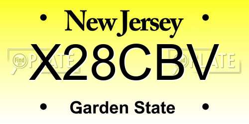 X28CBV New Jersey License Plate