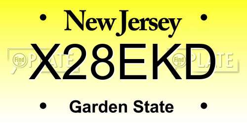 X28EKD New Jersey License Plate