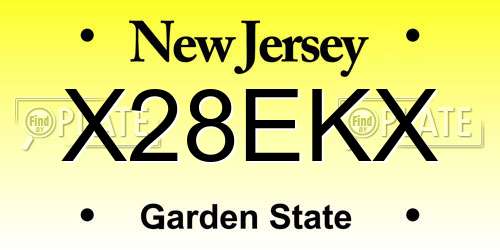 X28EKX New Jersey License Plate