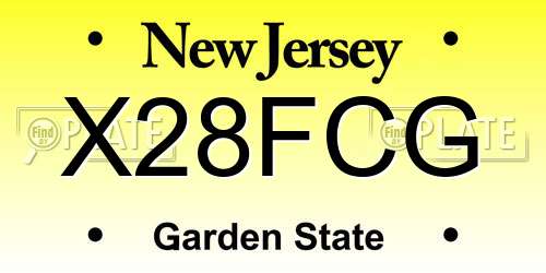 X28FCG New Jersey License Plate