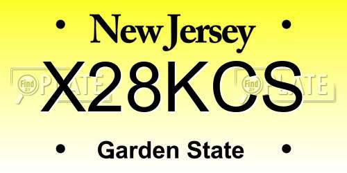 X28KCS New Jersey License Plate