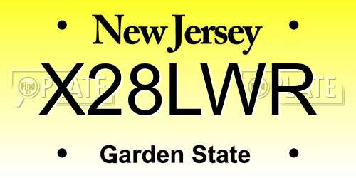 X28LWR New Jersey License Plate