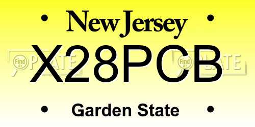 X28PCB New Jersey License Plate