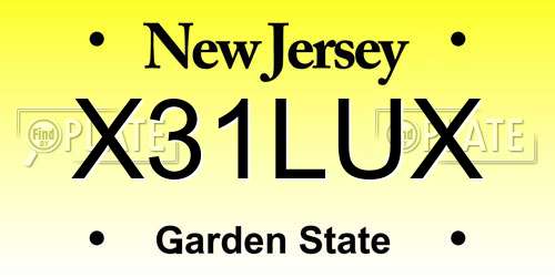 X31LUX New Jersey License Plate