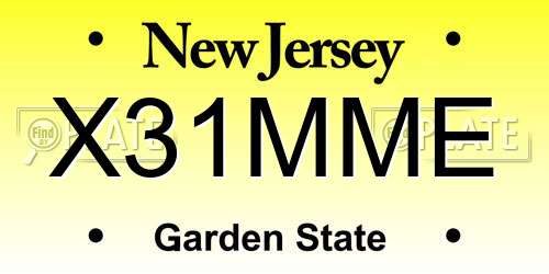 X31MME New Jersey License Plate