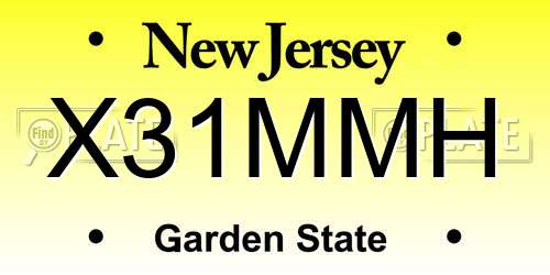 X31MMH New Jersey License Plate