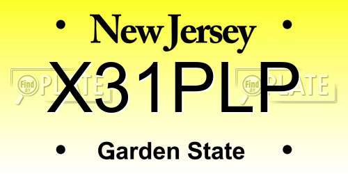 X31PLP New Jersey License Plate