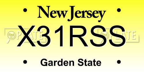 X31RSS New Jersey License Plate