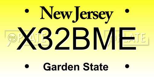 X32BME New Jersey License Plate
