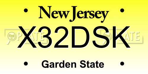 X32DSK New Jersey License Plate