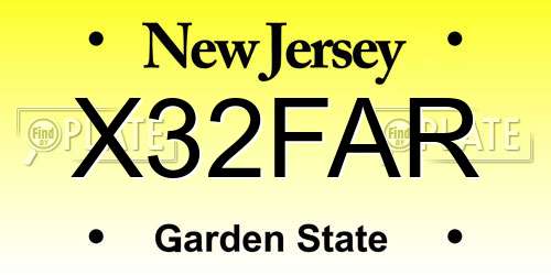 X32FAR New Jersey License Plate