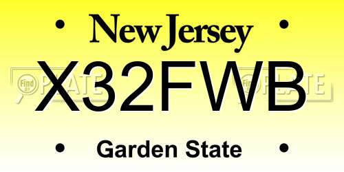 X32FWB New Jersey License Plate