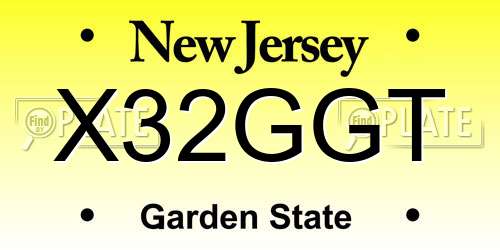 X32GGT New Jersey License Plate