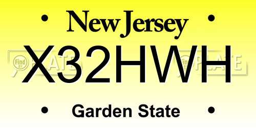 X32HWH New Jersey License Plate