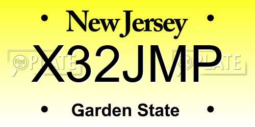 X32JMP New Jersey License Plate