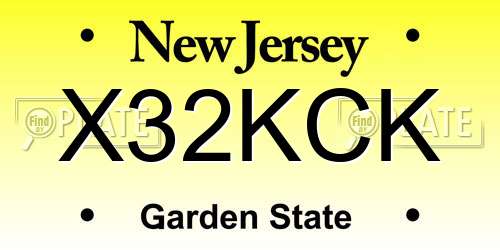 X32KCK New Jersey License Plate