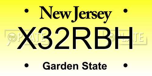 X32RBH New Jersey License Plate