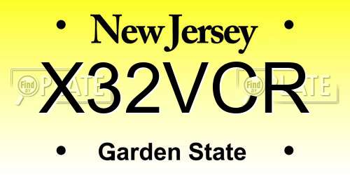 X32VCR New Jersey License Plate