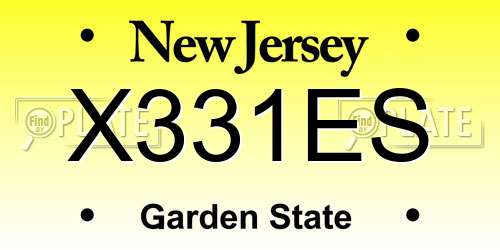 X331ES New Jersey License Plate