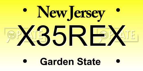 X35REX New Jersey License Plate