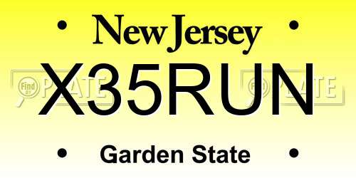 X35RUN New Jersey License Plate