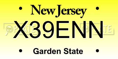 X39ENN New Jersey License Plate