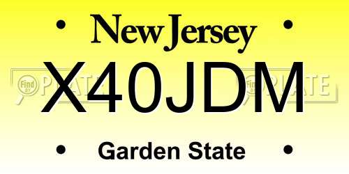 X40JDM New Jersey License Plate