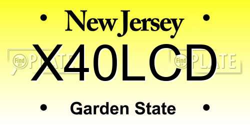 X40LCD New Jersey License Plate