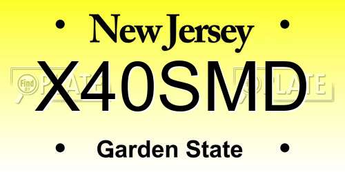 X40SMD New Jersey License Plate