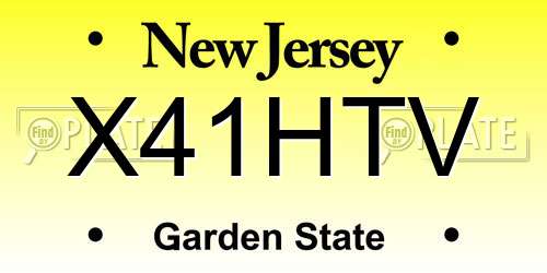 X41HTV New Jersey License Plate
