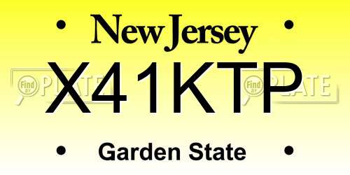 X41KTP New Jersey License Plate