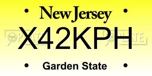 X42KPH New Jersey License Plate