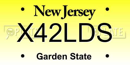 X42LDS New Jersey License Plate