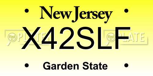 X42SLF New Jersey License Plate