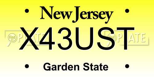 X43UST New Jersey License Plate