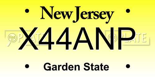X44ANP New Jersey License Plate
