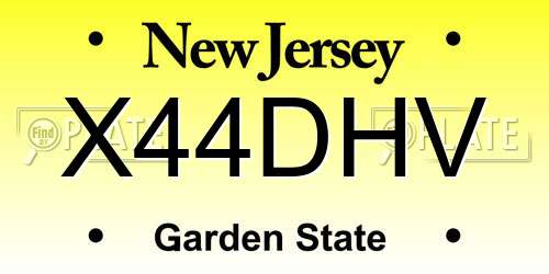 X44DHV New Jersey License Plate