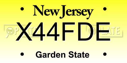 X44FDE New Jersey License Plate