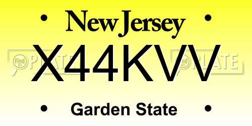 X44KVV New Jersey License Plate