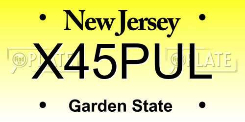 X45PUL New Jersey License Plate