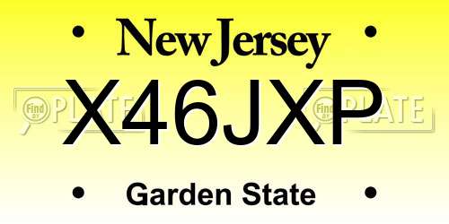 X46JXP New Jersey License Plate