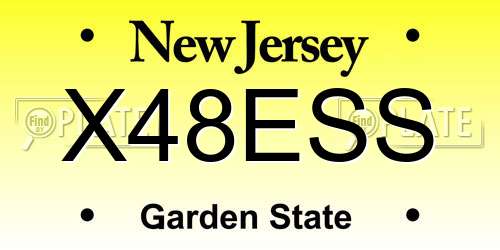X48ESS New Jersey License Plate