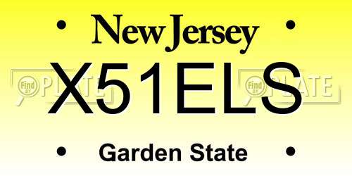 X51ELS New Jersey License Plate