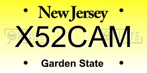 X52CAM New Jersey License Plate