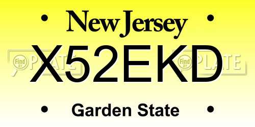 X52EKD New Jersey License Plate