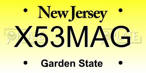 X53MAG New Jersey License Plate