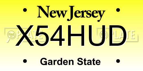 X54HUD New Jersey License Plate